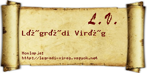 Légrádi Virág névjegykártya